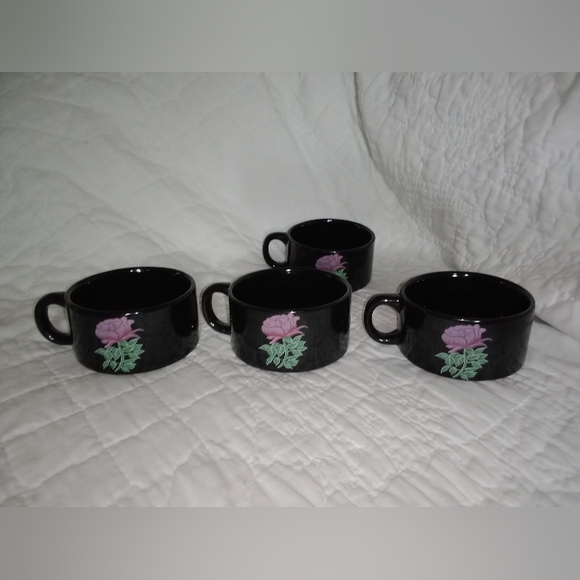 Tequila Rose Soup Mugs Coffee Cups Set Of 4 - Picture 1 of 10